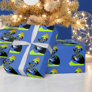 Papier Cadeau Art Vector Design pour femme africaine Imprimer