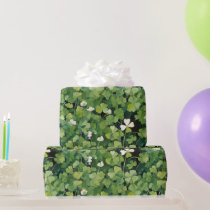 Papier Cadeau Artsy Green Lucky Clover St. Patrick Peint
