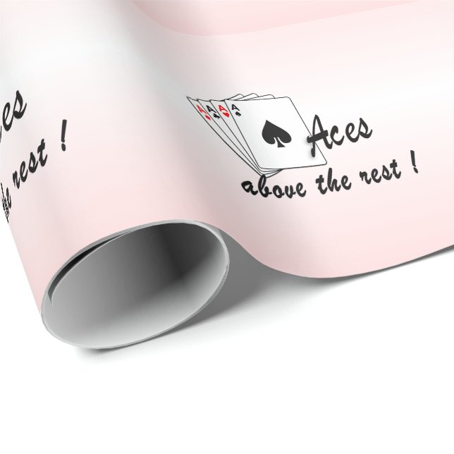 Papier Cadeau As au-dessus du reste rouge (Coin rond)