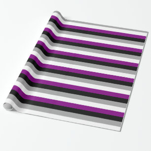 Papier Cadeau Asexualité drapeau de la fierté Papier à enveloppe