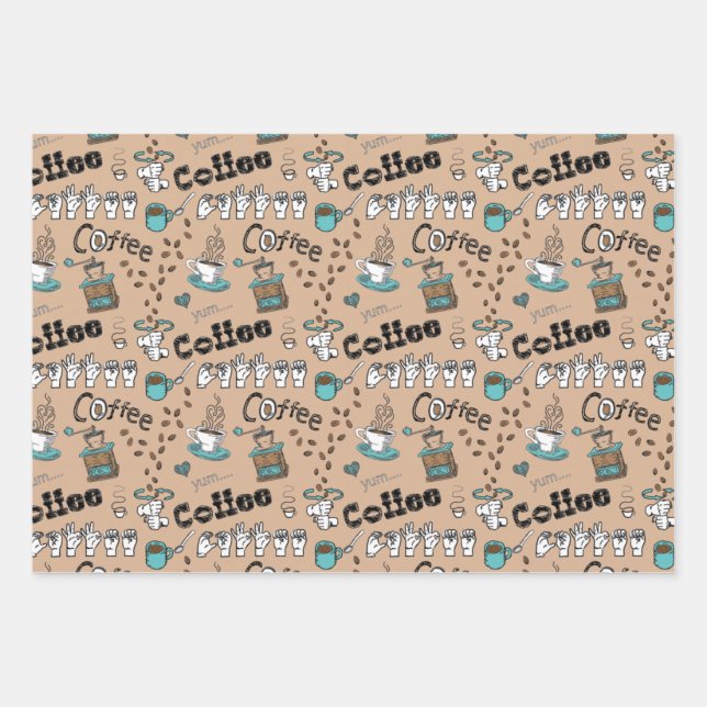 Papier cadeau ASL café et thé (Devant)