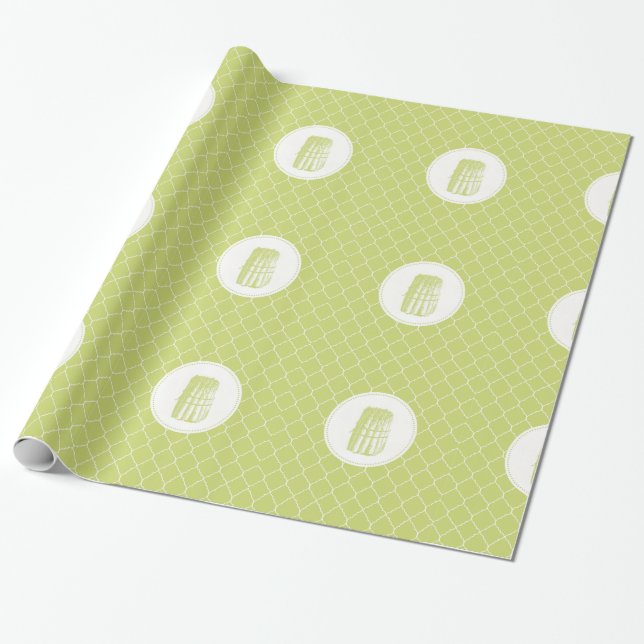 Papier Cadeau asperges vintages modernes (Déroulé)