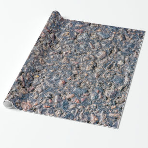 Papier Cadeau Asphalte et texture de galets