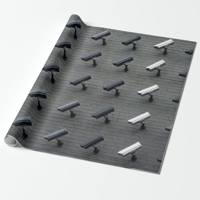 Papier Cadeau Assorted-color security cameras (Déroulé)