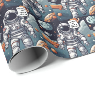 Papier Cadeau Astronaute Houston, Nous avons un anniversaire !