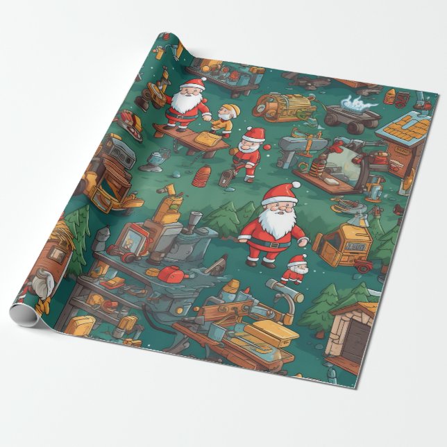 Papier Cadeau Atelier de Père Noël (Déroulé)