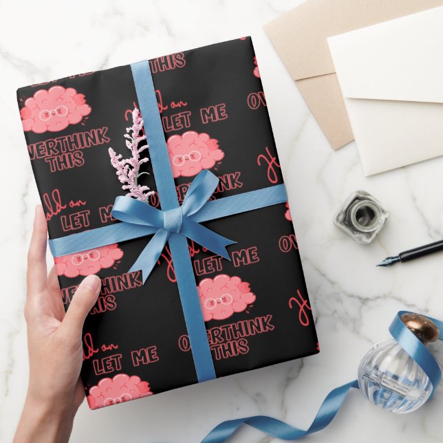 Papier Cadeau Attends, Laisse-Moi Repenser Cela (Cadeaux)