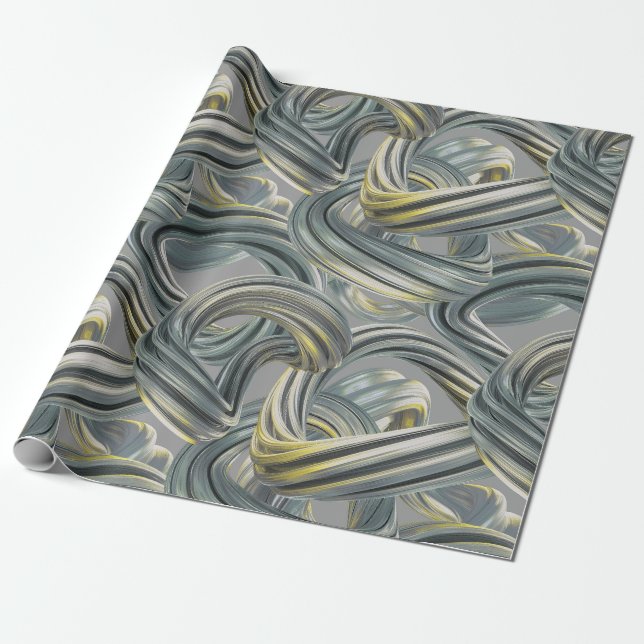 Papier Cadeau au-delà de l'infini - argent et or : (Déroulé)