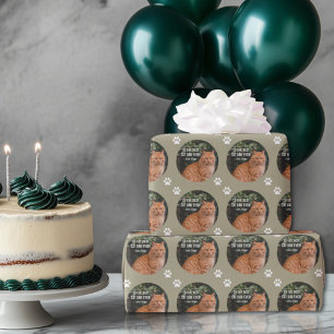 Papier Cadeau Au meilleur chat papa jamais photo personnalisée