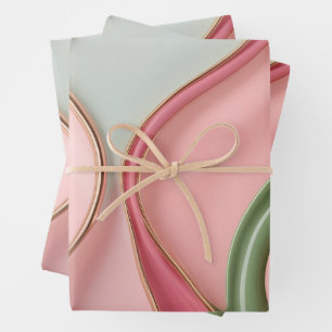 Papier cadeau au motif graphique abstrait élégant