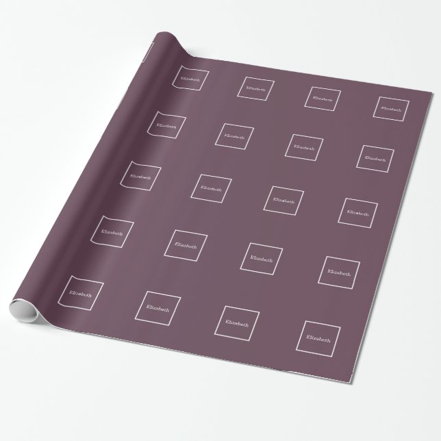 Papier Cadeau Aubergine Eggplant (Déroulé)