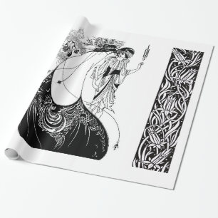 Papier Cadeau Aubrey Beardsley La jupe du paon Art nouveau