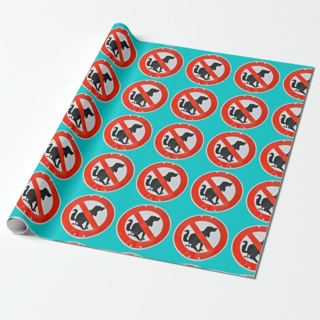 Papier Cadeau Aucun signe de Poo de dunette de chien (Déroulé)