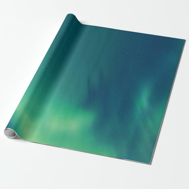 Papier Cadeau Aurora Borealis Northern Lights Alaska Sky (Déroulé)
