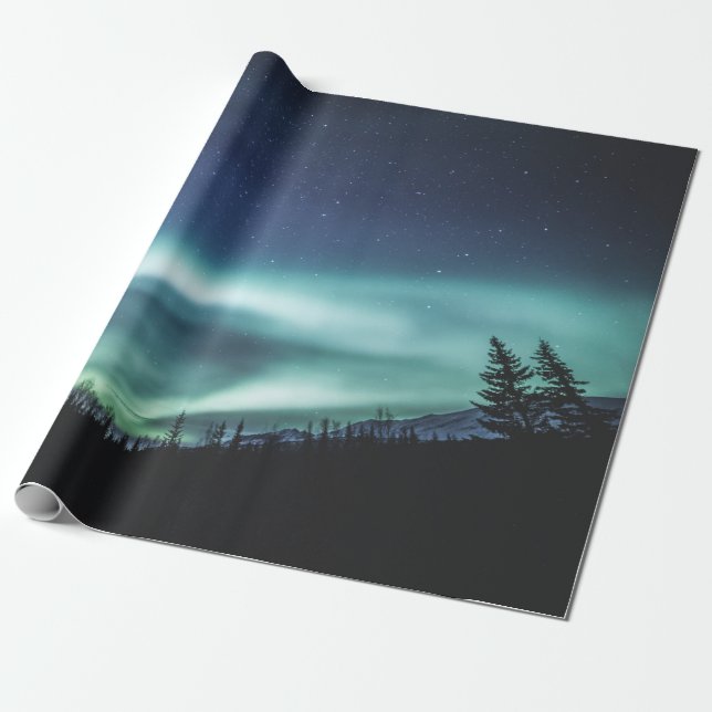 Papier Cadeau Aurora Borealis Norvège (Déroulé)