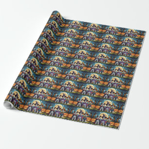 Papier Cadeau Australie Terrier Chiens Citrouille Halloween Funn