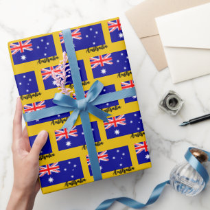 Papier Cadeau Australie Wrapper Paper, Drapeau australien