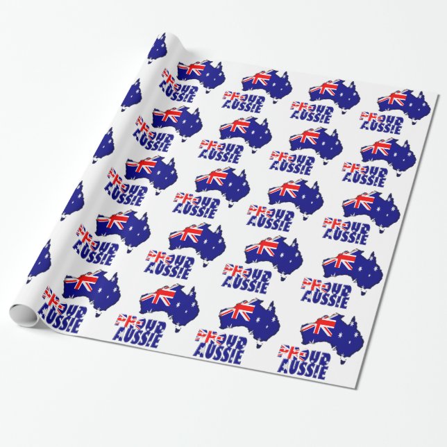 Papier Cadeau Australien fier (Déroulé)
