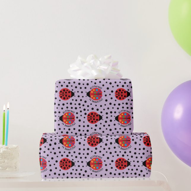 Papier Cadeau Autisme Coccinelle Professeur d'éducation Spéciale (Cadeaux de fête)