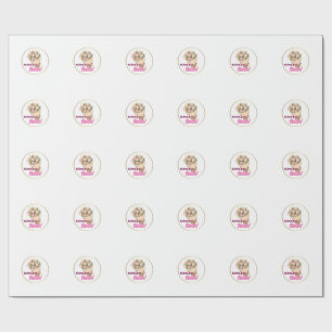 Papier Cadeau Autocollant de logo d'entreprise Bouquets