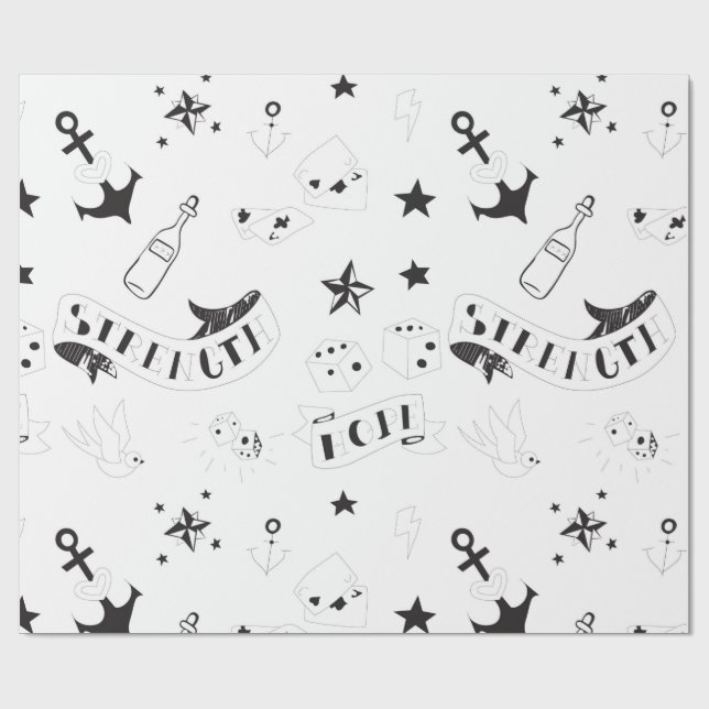 Papier Cadeau Autocollants Tattoo Flash Hope (Plat)
