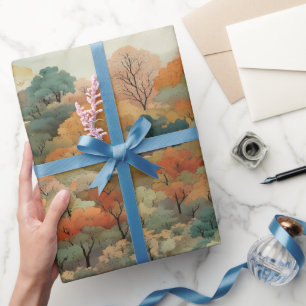Papier Cadeau Automne automne Arbres colorés No2