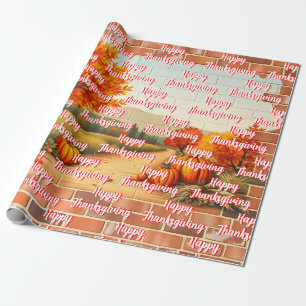 Papier Cadeau Automne Beau Bon thanksgiving moderne