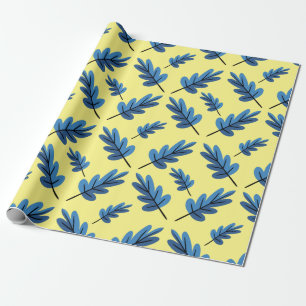 Papier Cadeau Automne bleu