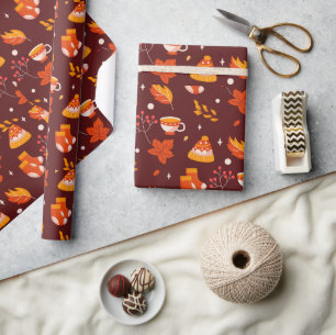 Papier Cadeau Automne Cozy Fall