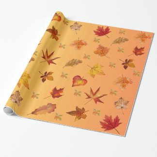 Papier Cadeau Automne Feuilles Motif automne