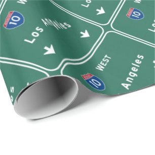 Papier Cadeau Autoroute d'autoroute nationale de Los Angeles la