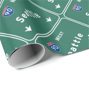 Papier Cadeau Autoroute d'autoroute nationale de wa de Seattle