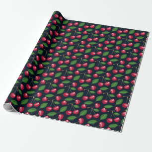 Papier Cadeau Avec cerise sur le dessus
