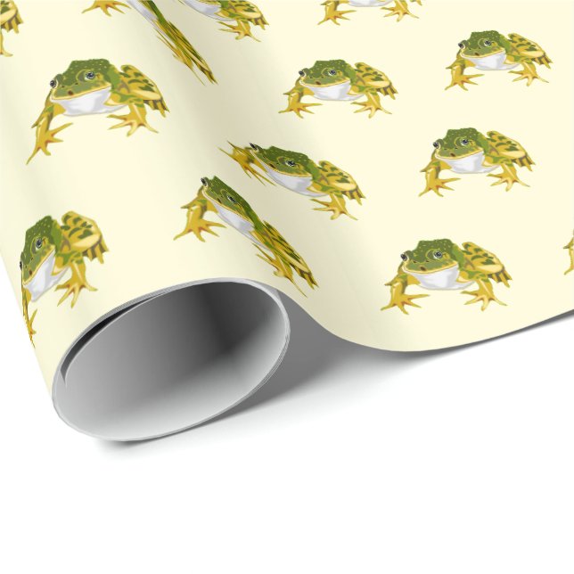 Papier Cadeau avec Grenouilles (Coin rond)