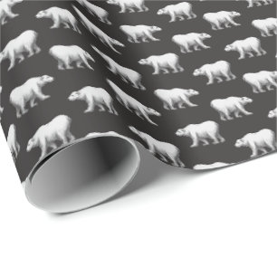 Papier cadeau avec ours polaire du Bowdoin College