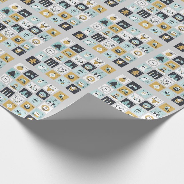 Papier Cadeau Avent de Noël (Coin)