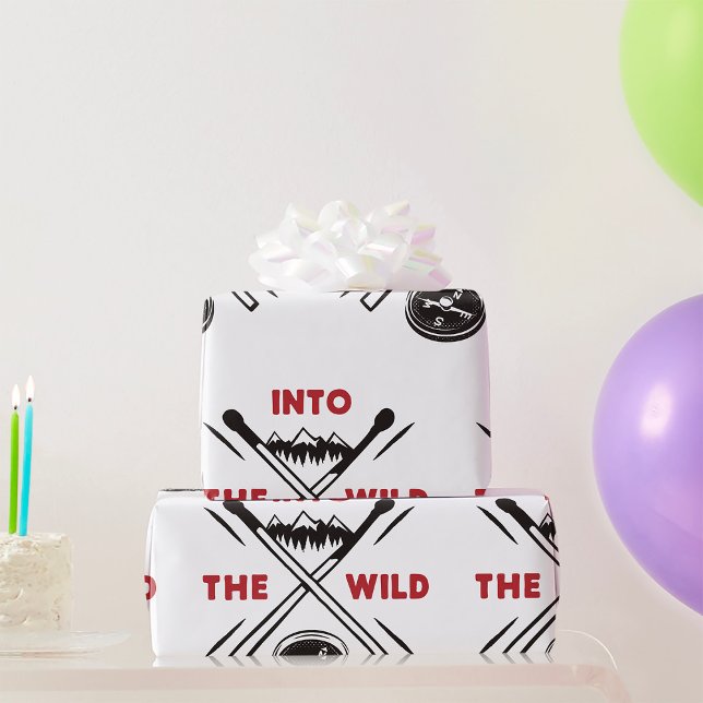 Papier Cadeau Aventure sauvage dans la nature Survie en pleine n (Créateur téléchargé)
