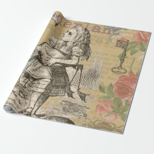 Papier Cadeau Aventures d'Alice au pays des merveilles Flamant C