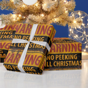 Papier Cadeau AVERTISSEMENT Pas De Pékin Jusqu'À Noël Ne Signer
