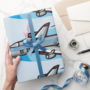 Papier Cadeau Avion à réaction pour les fans d'aviation