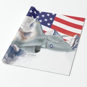 Papier Cadeau Avion de chasse américain