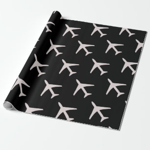 Papier Cadeau Avion gris funky Black Arrière - plan Pilot Aviat