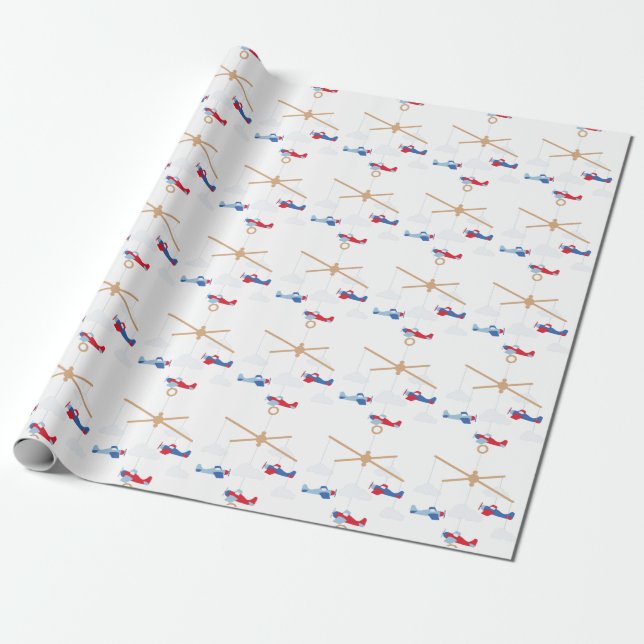 Papier Cadeau Avion mobile (Déroulé)