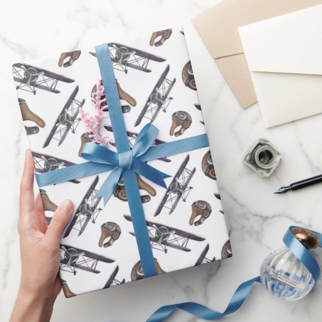 Papier Cadeau Avion Vintage (Cadeaux)