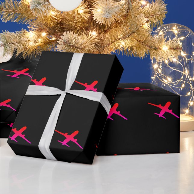 Papier Cadeau Avion volant Aviation Aviateur (Vacances)