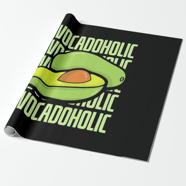 Papier Cadeau Avocado Fruit Food (Déroulé)
