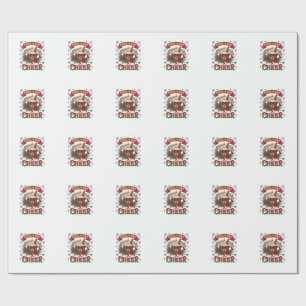 Papier Cadeau Avoir une tasse de Noël avec un motif à carreaux d