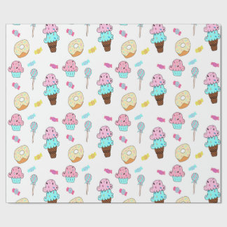 Papier Cadeau Avryl Fleur's Cute Ice Cream Cone Cupcake Donut