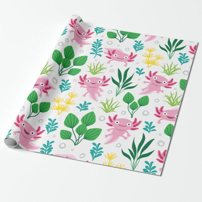 Papier Cadeau Axolotl (Déroulé)