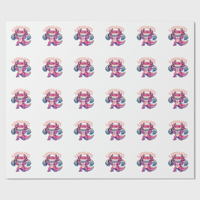 Papier Cadeau  Axolotl LIFTALOTL (Plat)